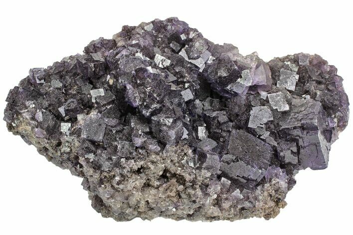 Purple Cubic Fluorite Cluster - Okorusu Mine, Namibia #209607